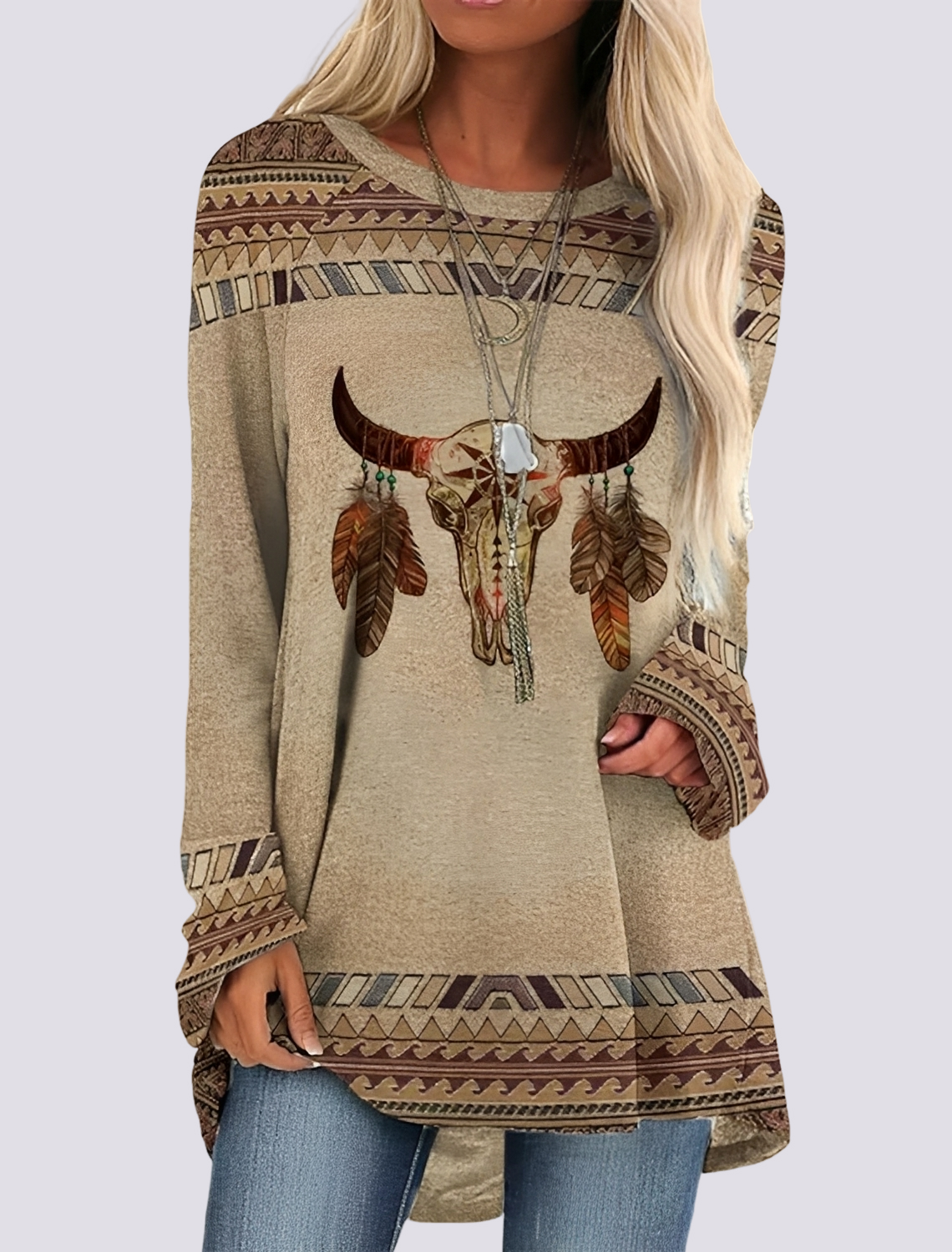 Monica - Stylish Ethnic Shirt Dress