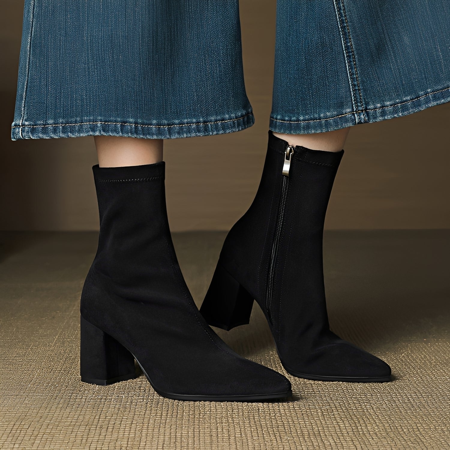 Mikayla - Daily Heel Boots with Zipper