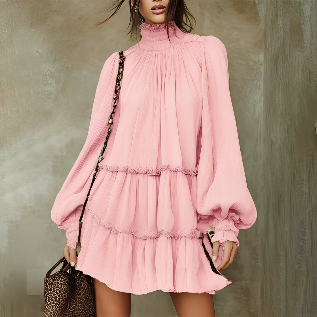 Mayeth - Stylish Ruffled Mini Dress
