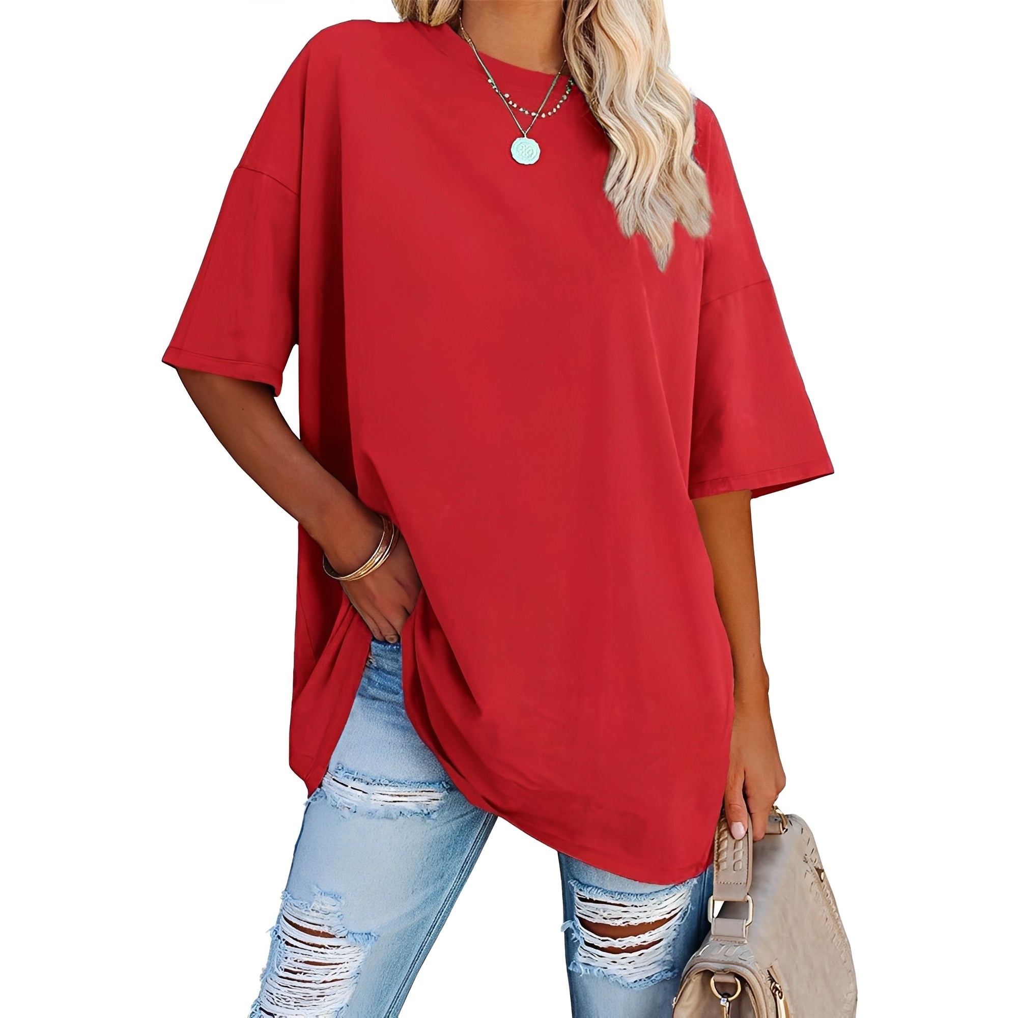 Alice - Loose Fit T-shirt with Dropped Shoulders