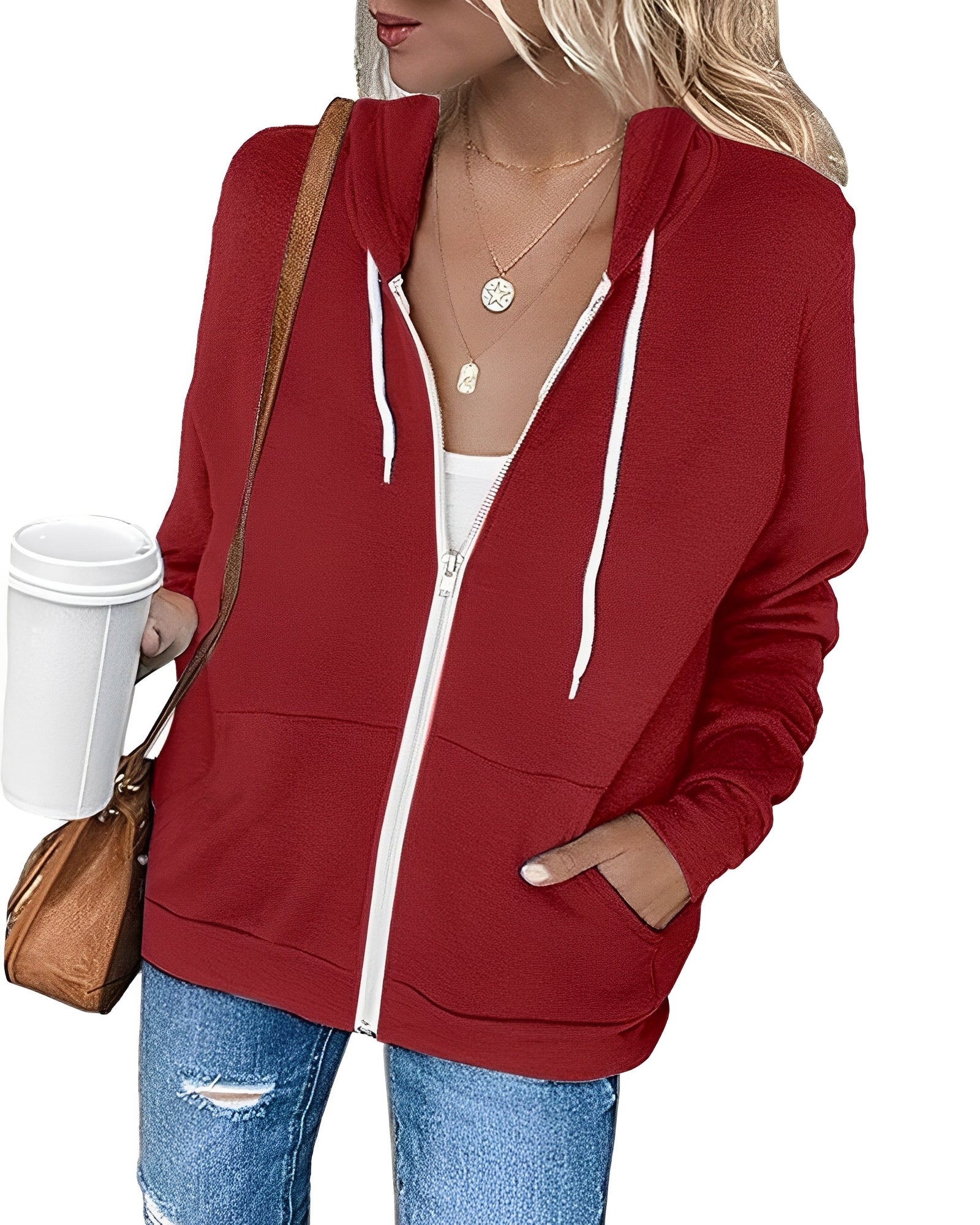 Alicia - A lightweight hoodie with zipper and practical pockets