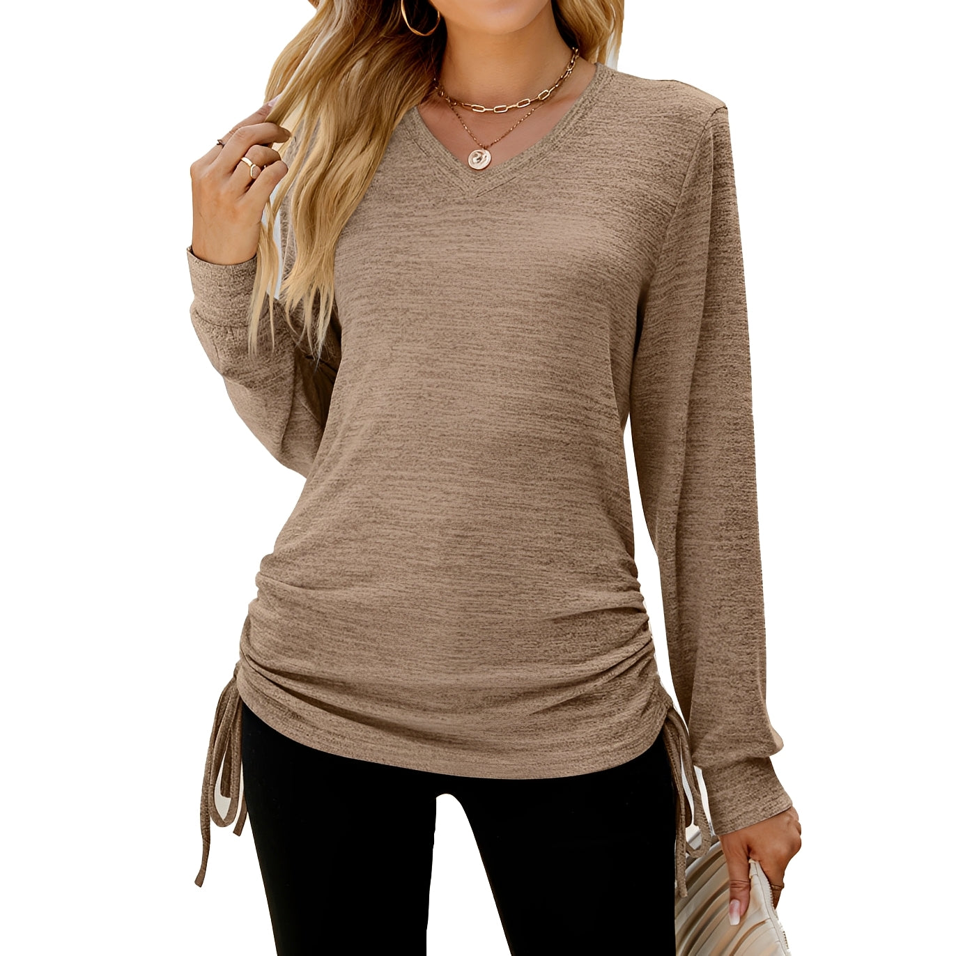 Ellaine - Women's Stylish V-neck Top