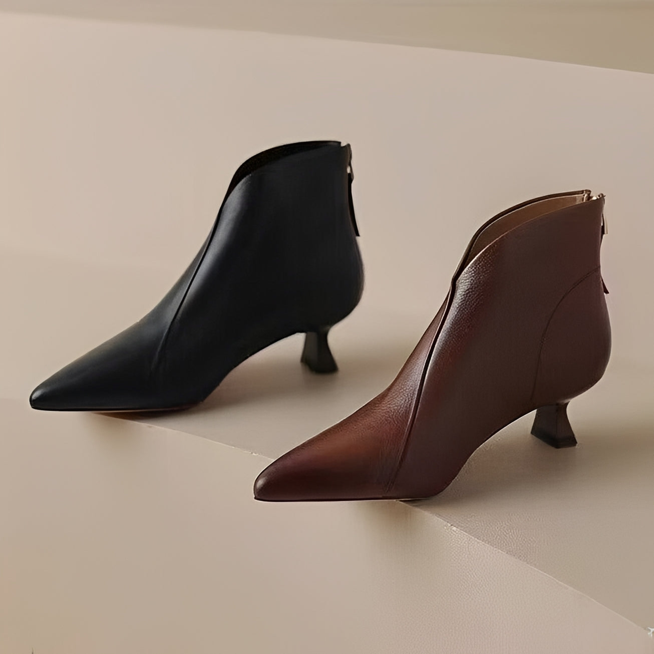Samira - Trendy Heel Short Boots