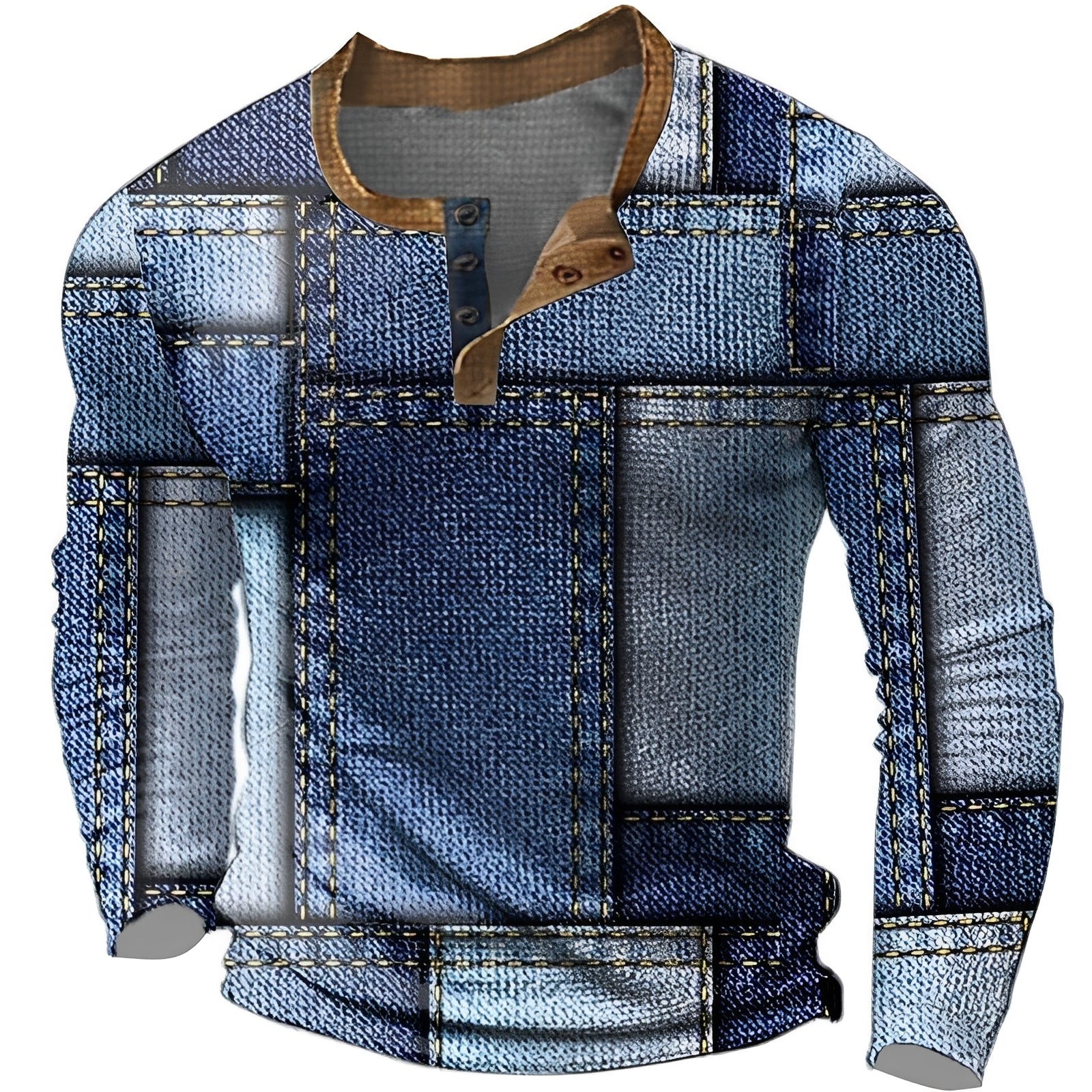 Sam - Men's Long-Sleeve Shirt - Trendy and Relaxed