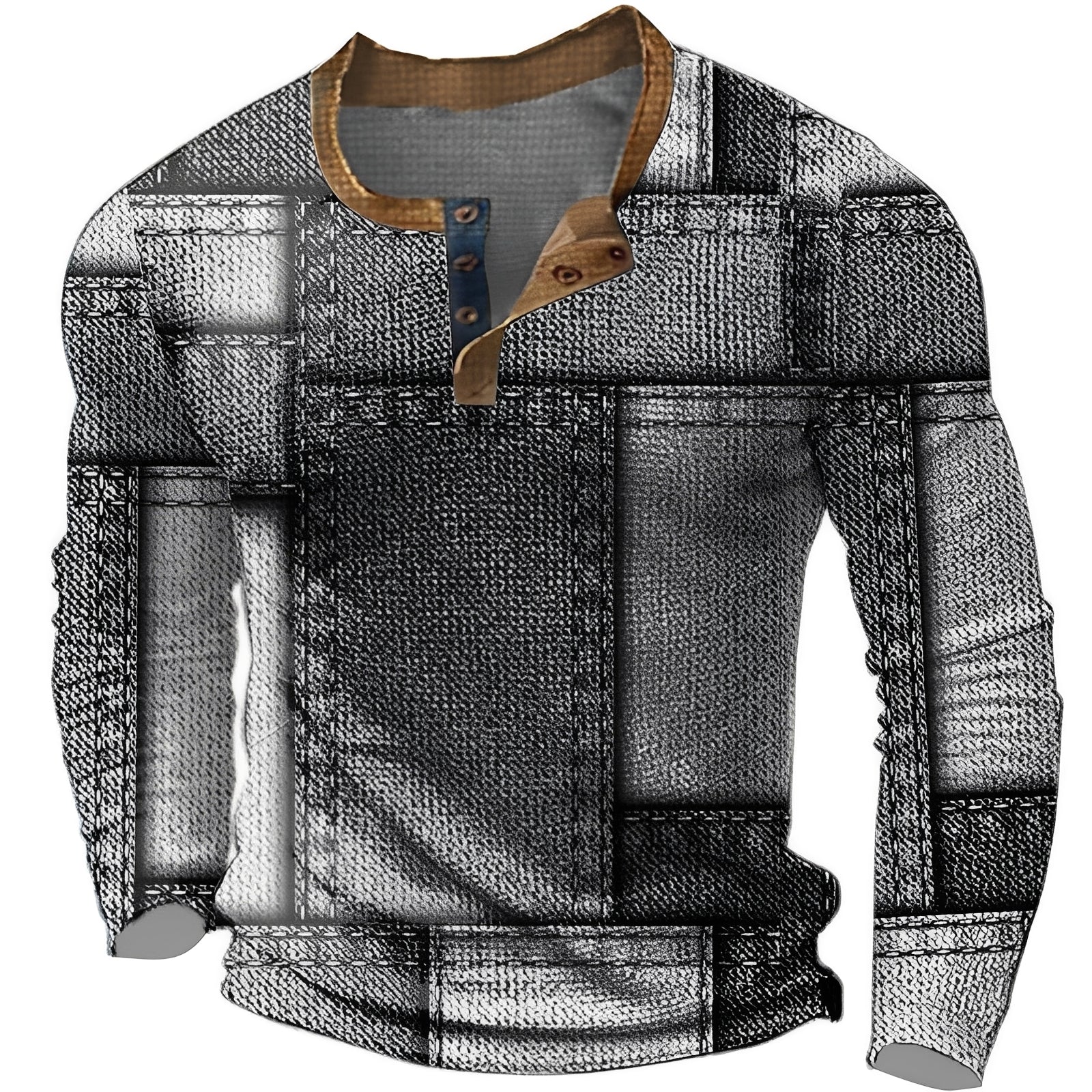 Sam - Men's Long-Sleeve Shirt - Trendy and Relaxed