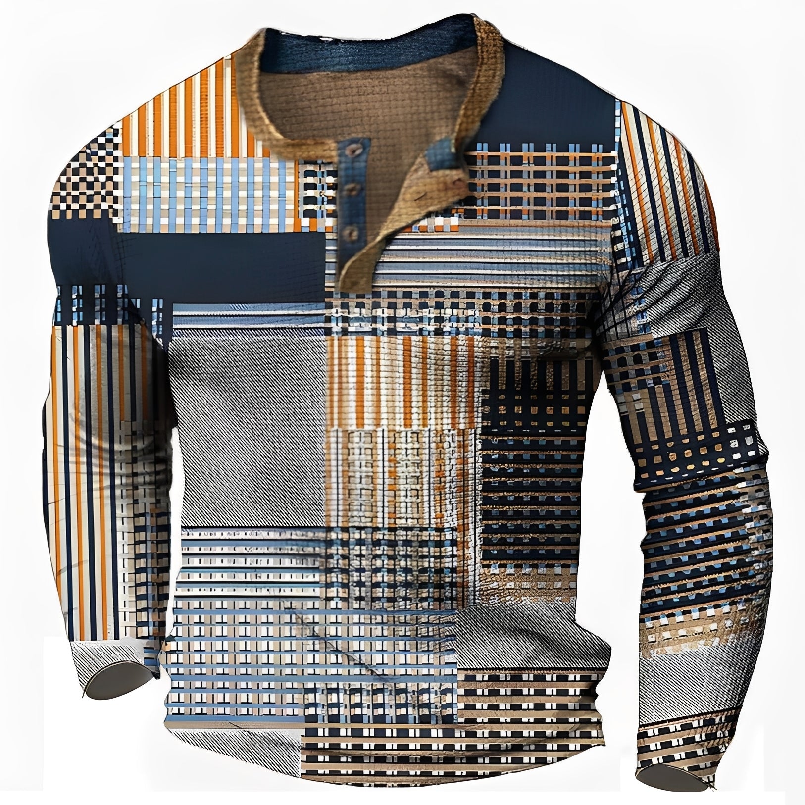 Sam - Men's Long-Sleeve Shirt - Trendy and Relaxed