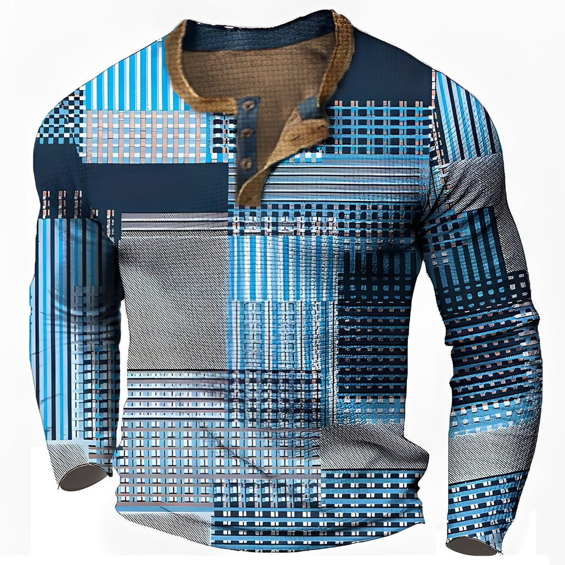 Sam - Men's Long-Sleeve Shirt - Trendy and Relaxed