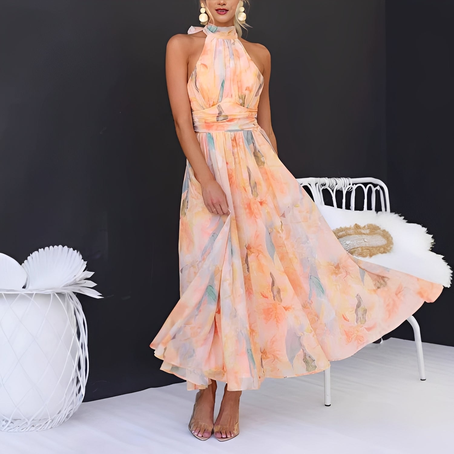 Esther – Women's Maxi Dress – for Floral Warmth