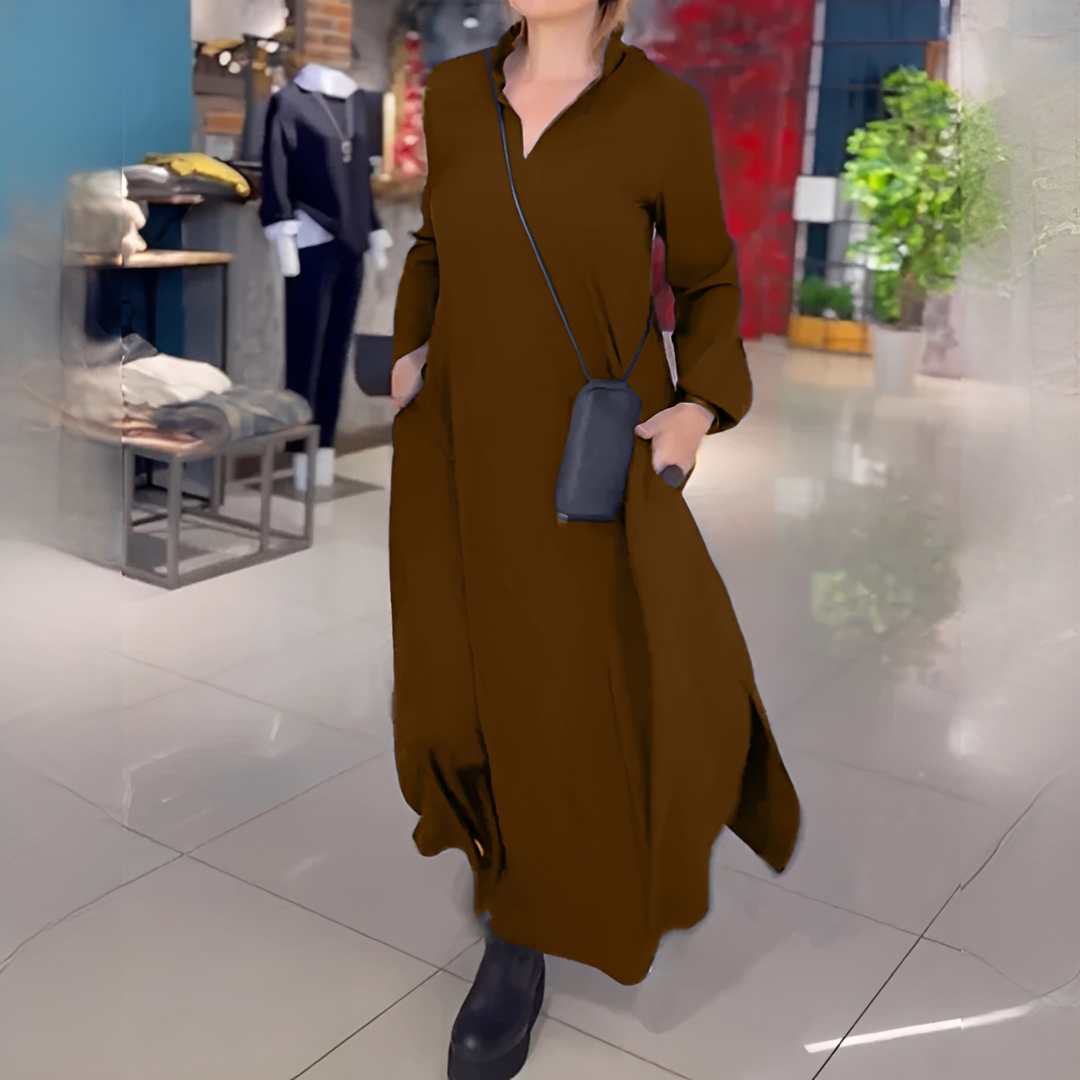 Cassie - Relaxed Dress with Long Sleeves