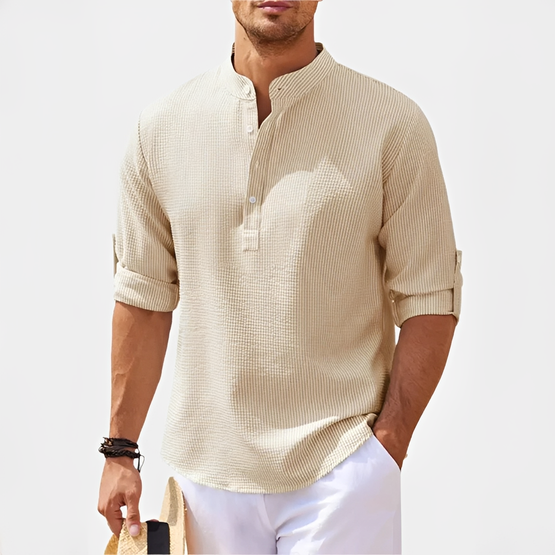 Khenneth - Trendy summer long-sleeve shirt for men