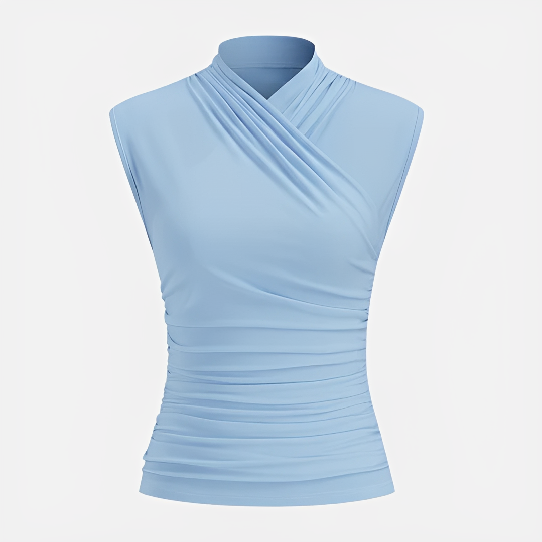 Mireya - Chic Cross Neck Top