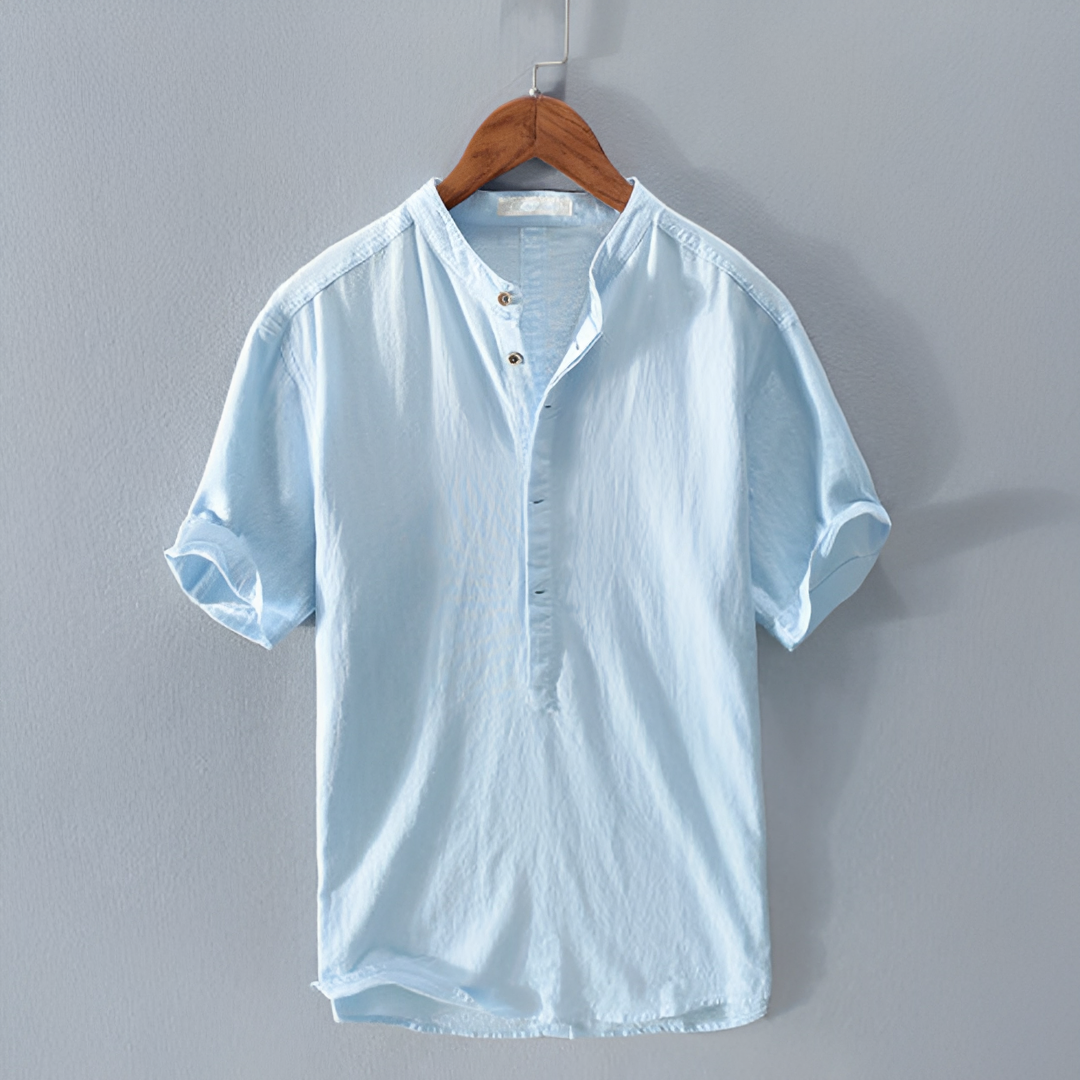 Thiago - Stand Collar Polo Shirt