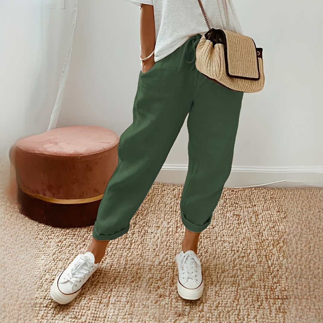 Whitney - Casual Stretch Waist Pants