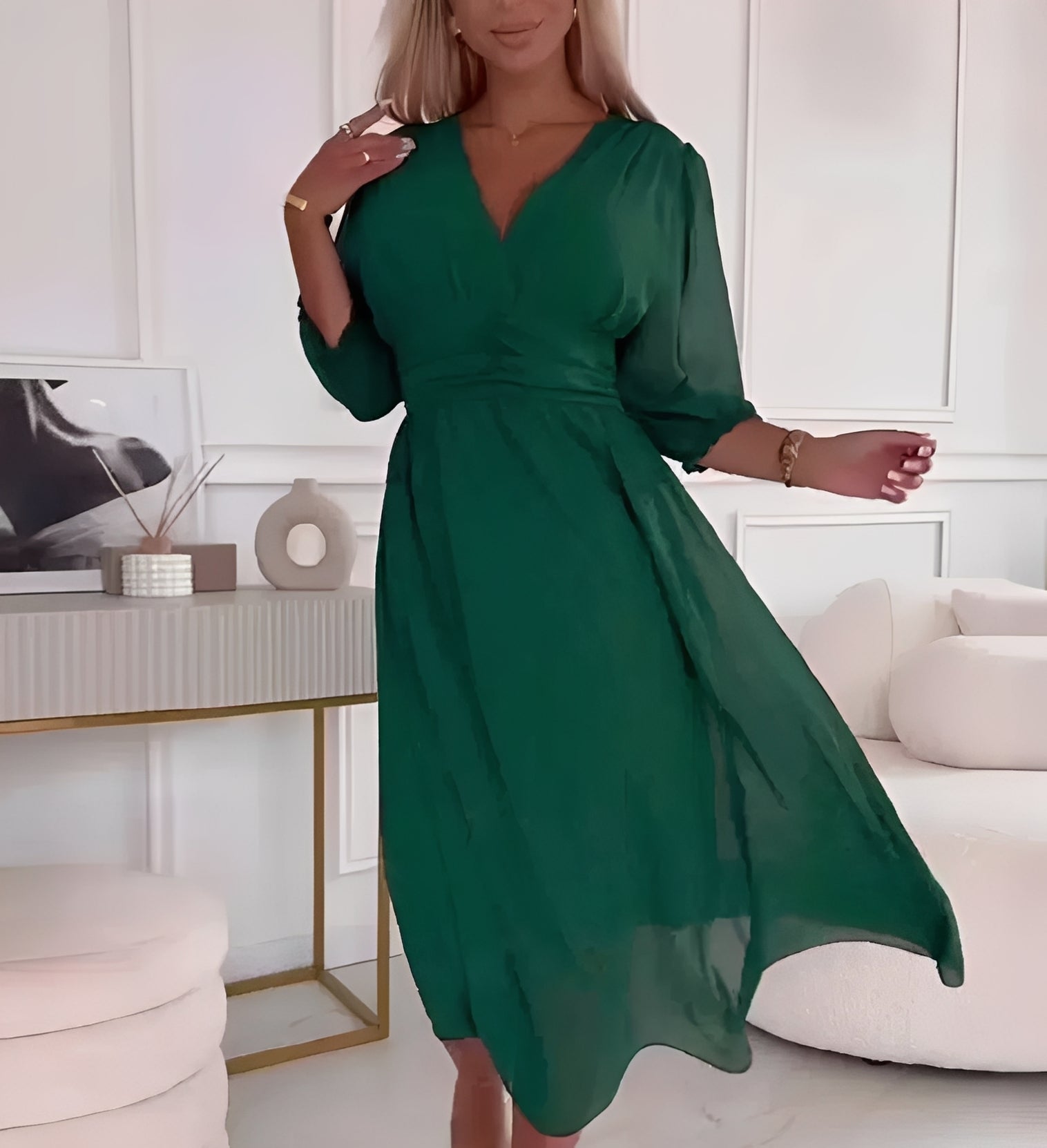 Aysha - Long Sleeve Midi Dress