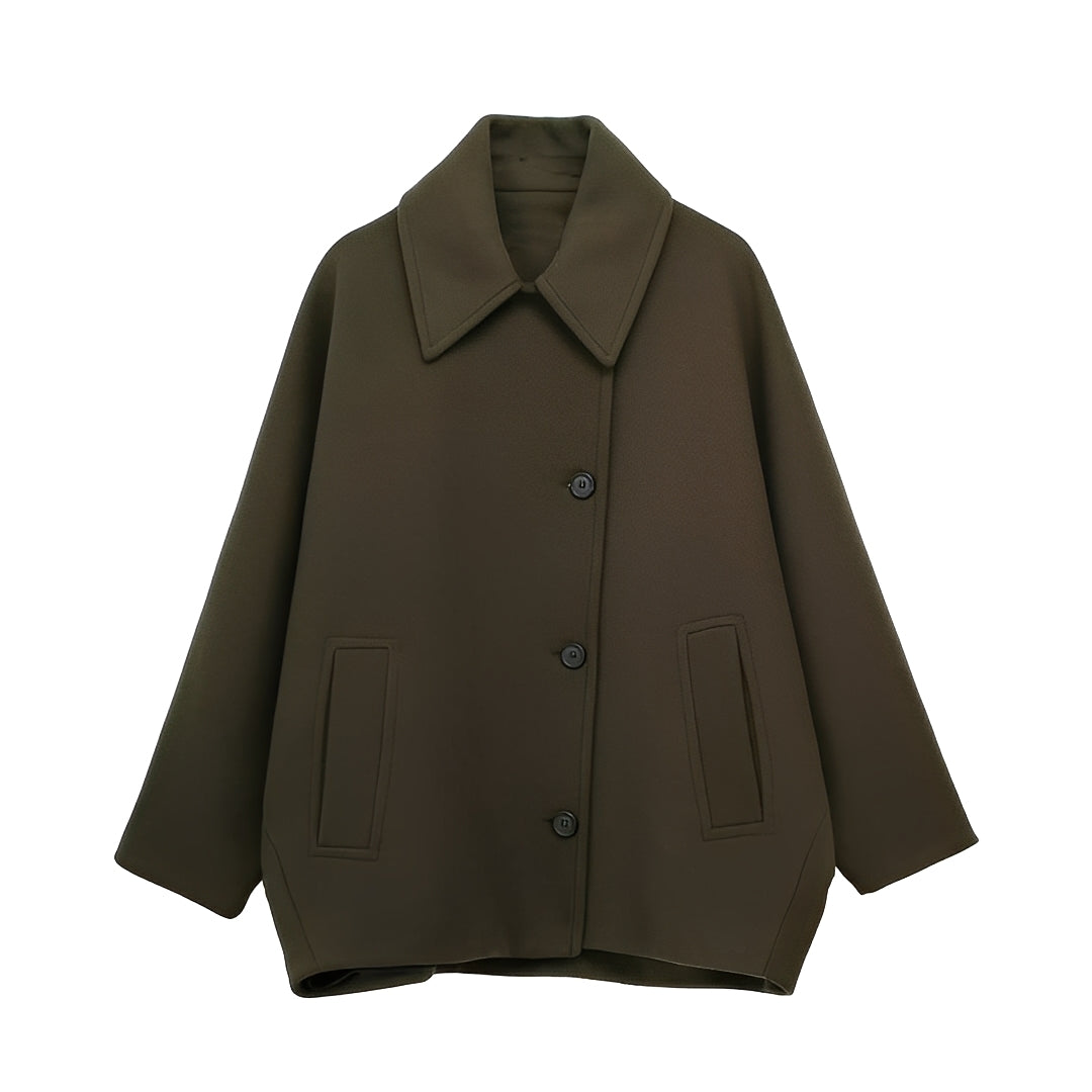 Rosalee - Elegant short wool coat for women