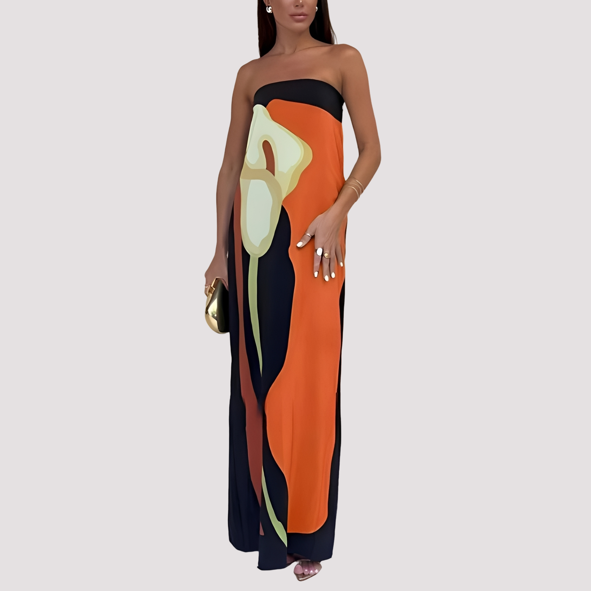 Samara - Fashionable Strapless Maxi Dress