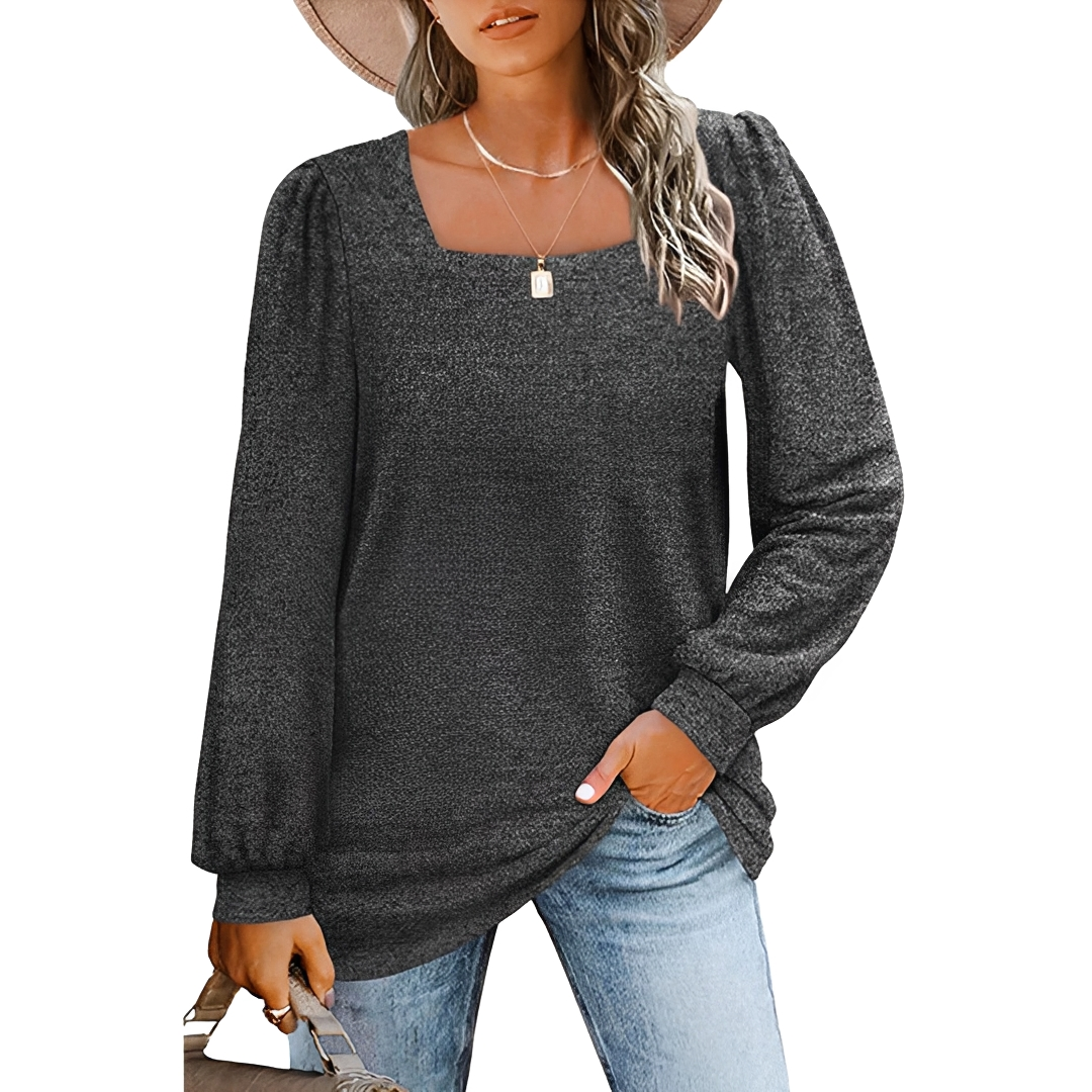 Jaylin - Stylish Square Neckline Shirt
