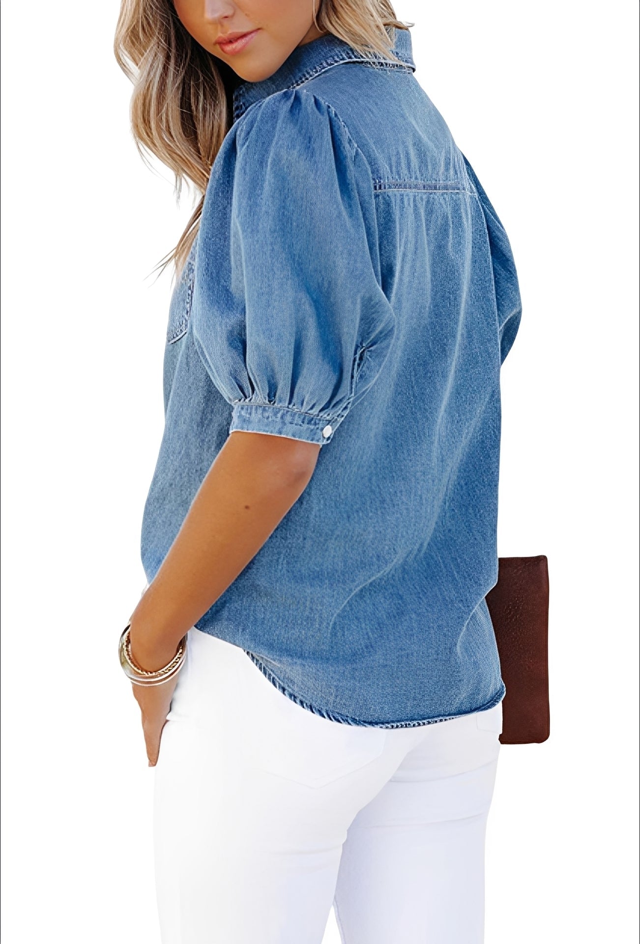 Mila - Trendy Denim Shirt