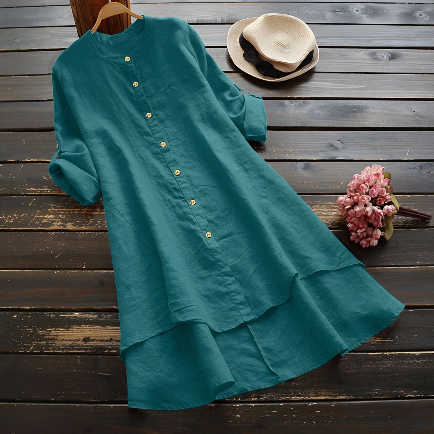 Mildred - Stylish Dress with Buttons