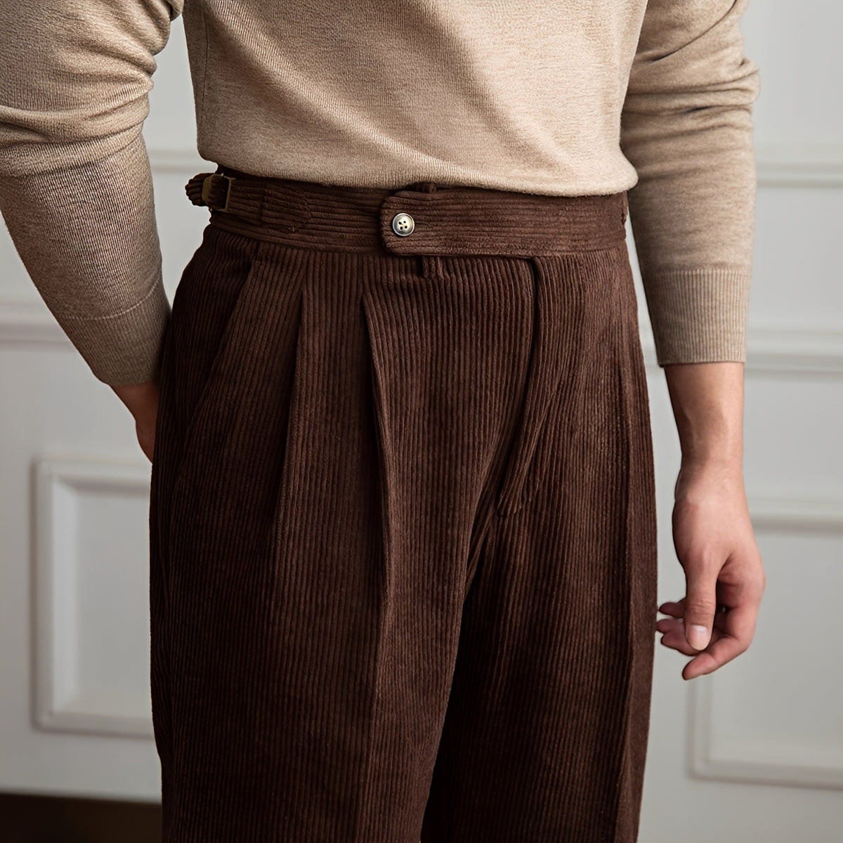 Rafael - High Waist Patterned Trousers