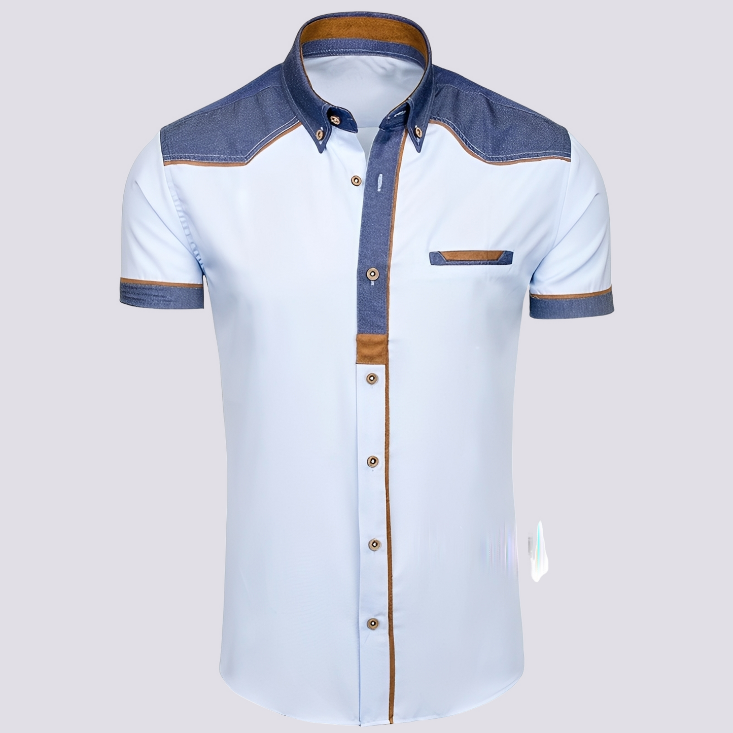 Frank - Women's stylish denim polo shirt
