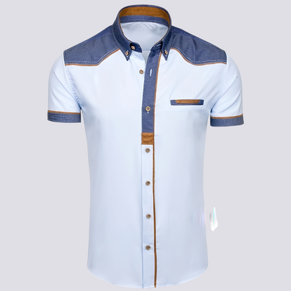 Frank - Women's stylish denim polo shirt