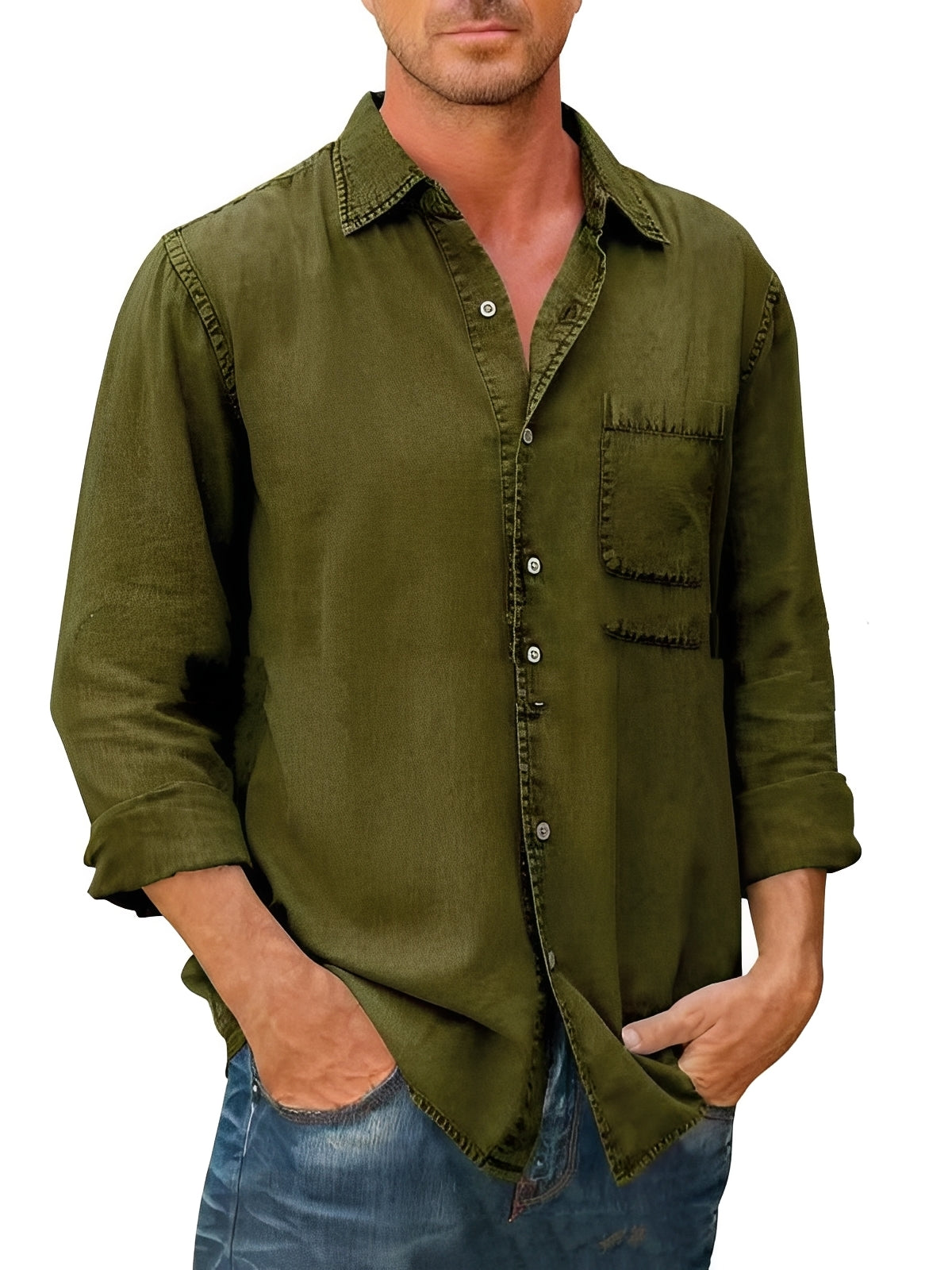 Alfie - Long-Sleeve Washed Shirt