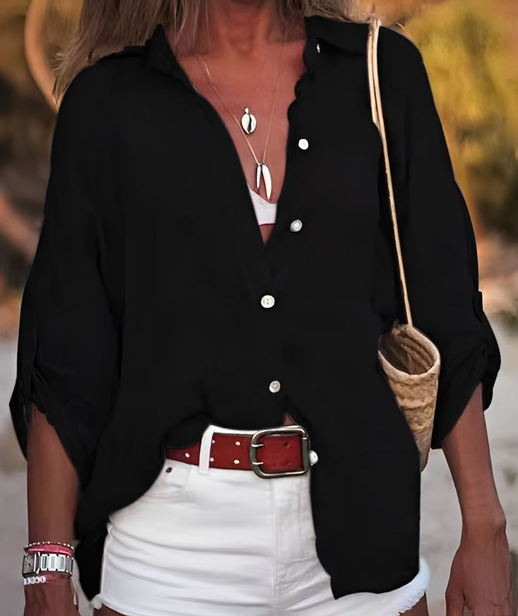 Joyce - Women's Casual, Loose-Fitting Blouse