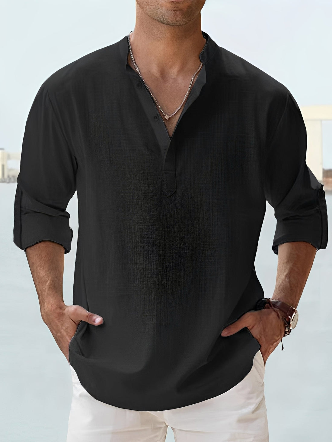Ronnie – Men's long-sleeve shirt – ideal for warm days in a casual style