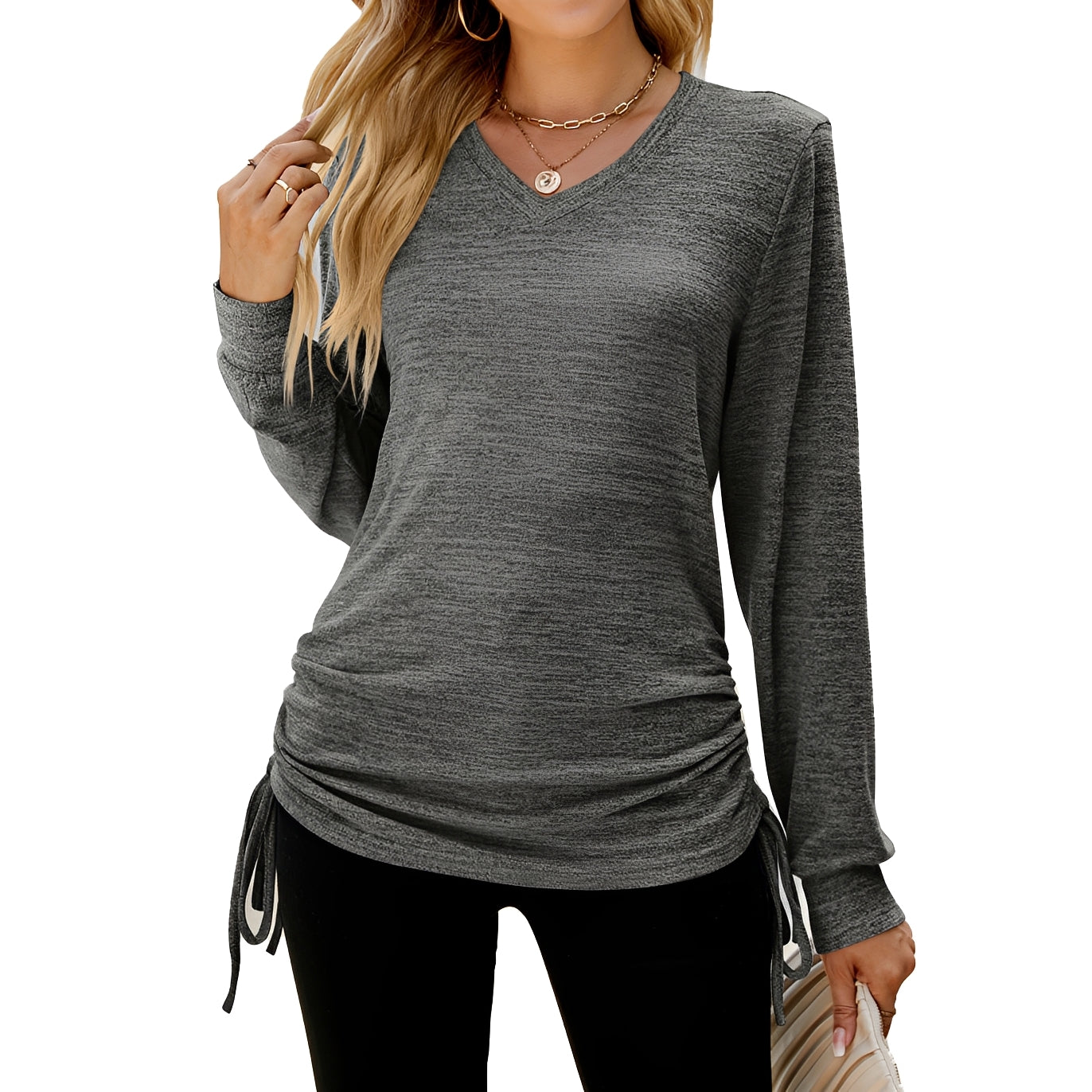 Ellaine - Women's Stylish V-neck Top
