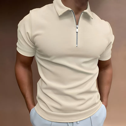 Carlos - Men's stylish polo shirt with zipper