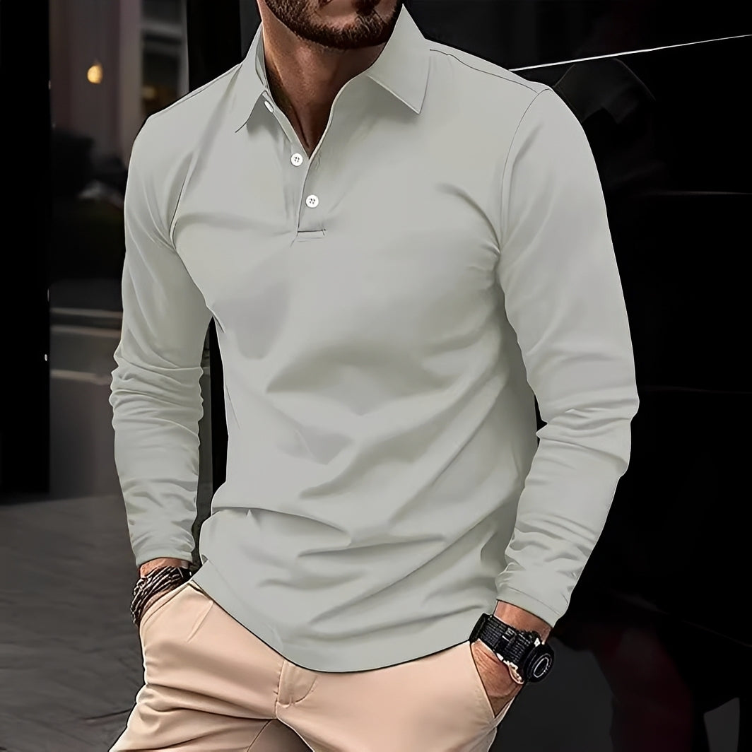 Conner – Men's long-sleeve polo shirt – Casual & comfortable