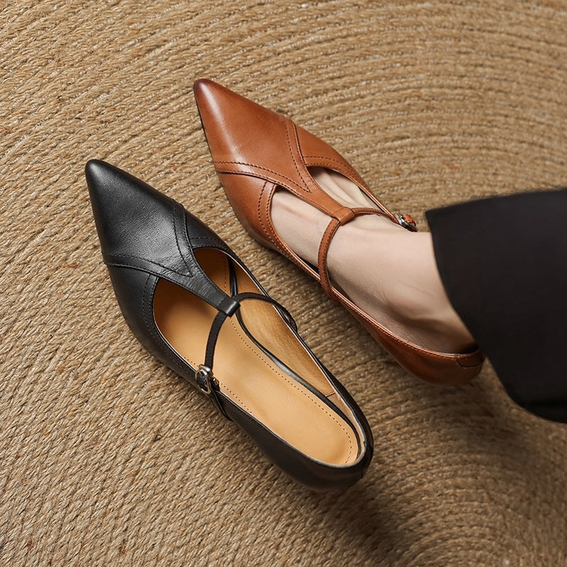 Ellis - Contemporary Stiletto Heels with T-Buckle