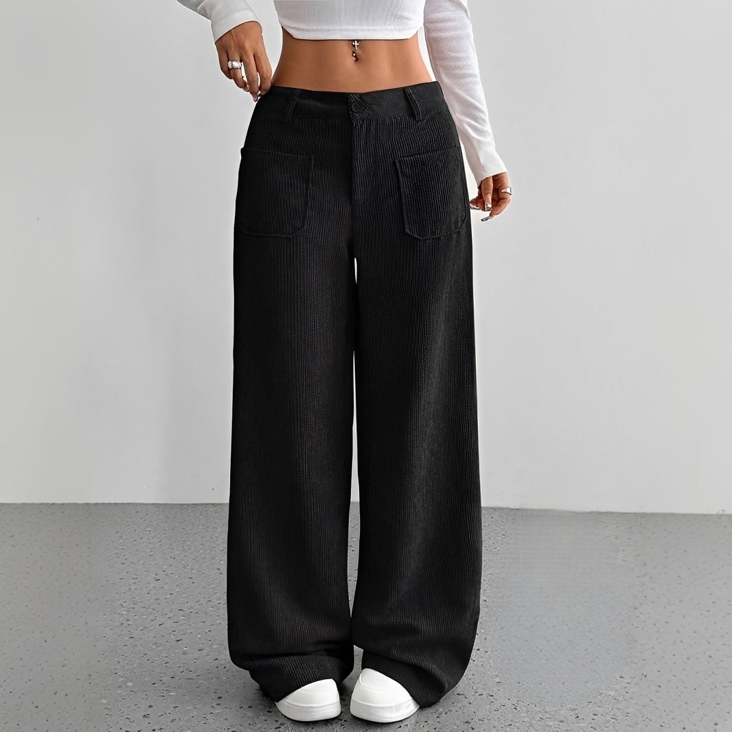 Isabelle - High-waisted Corduroy Pants