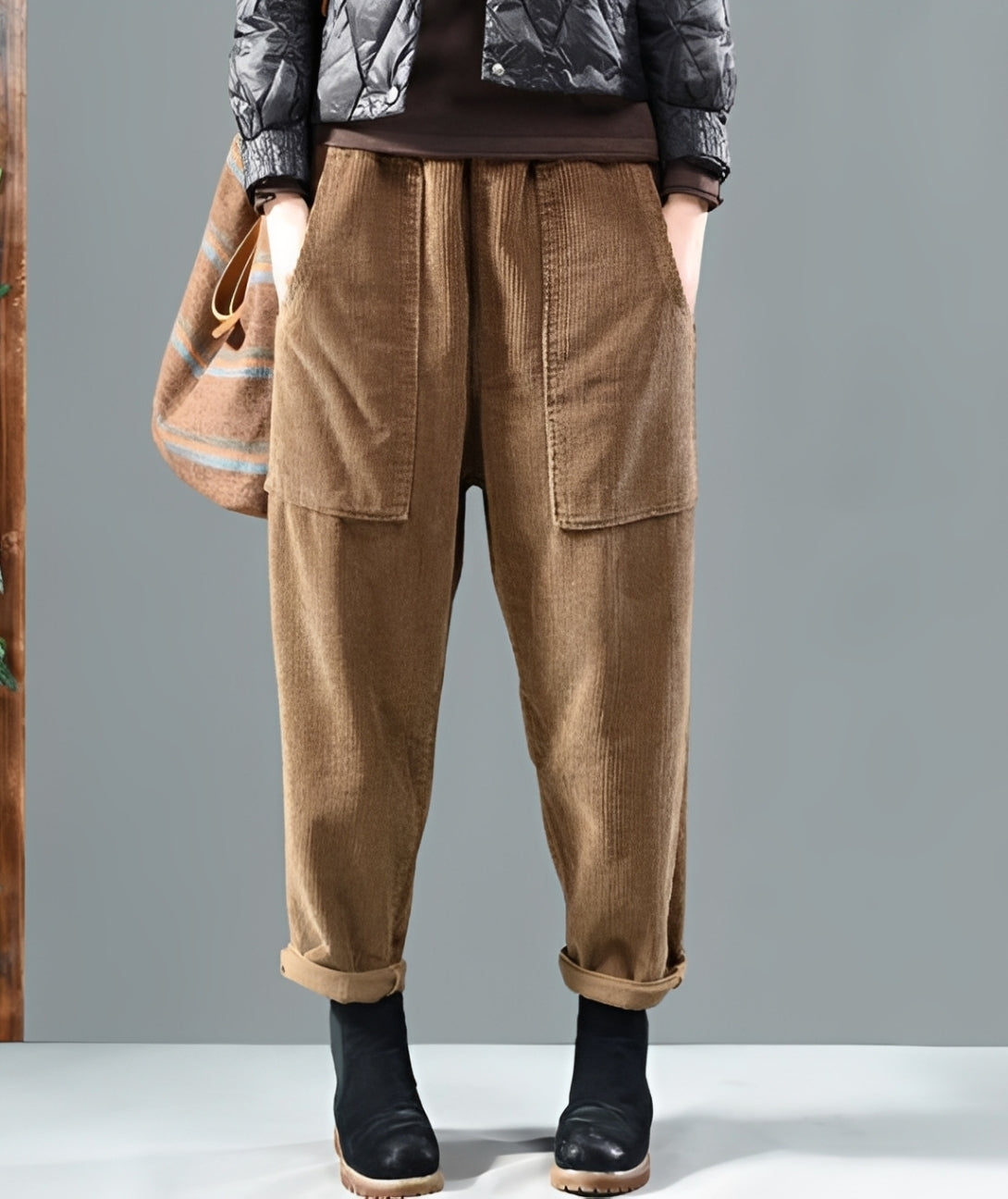 Hanna - Trendy corduroy harem pants for women