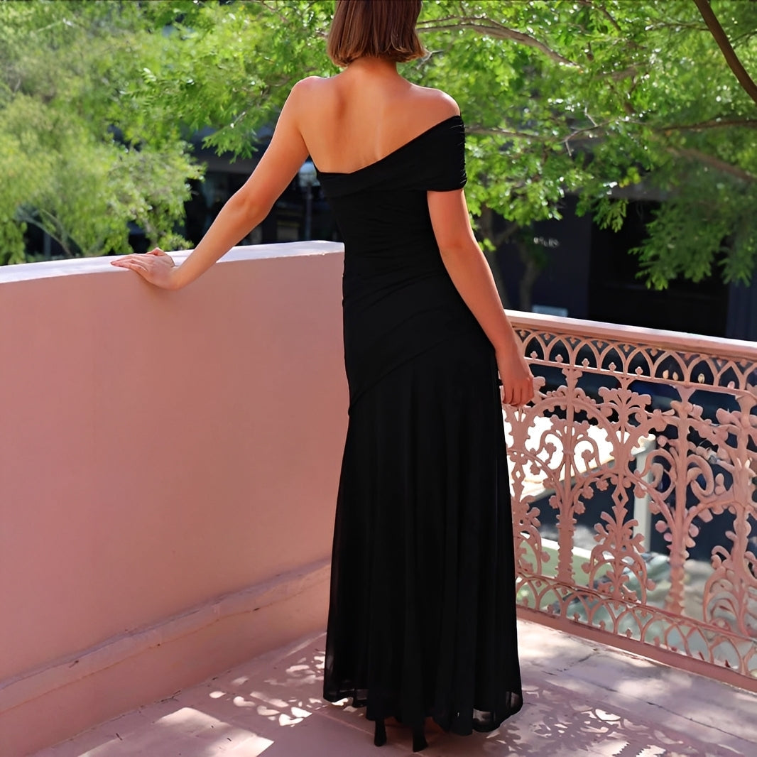 Marga - Chic Off-Shoulder Long Dress
