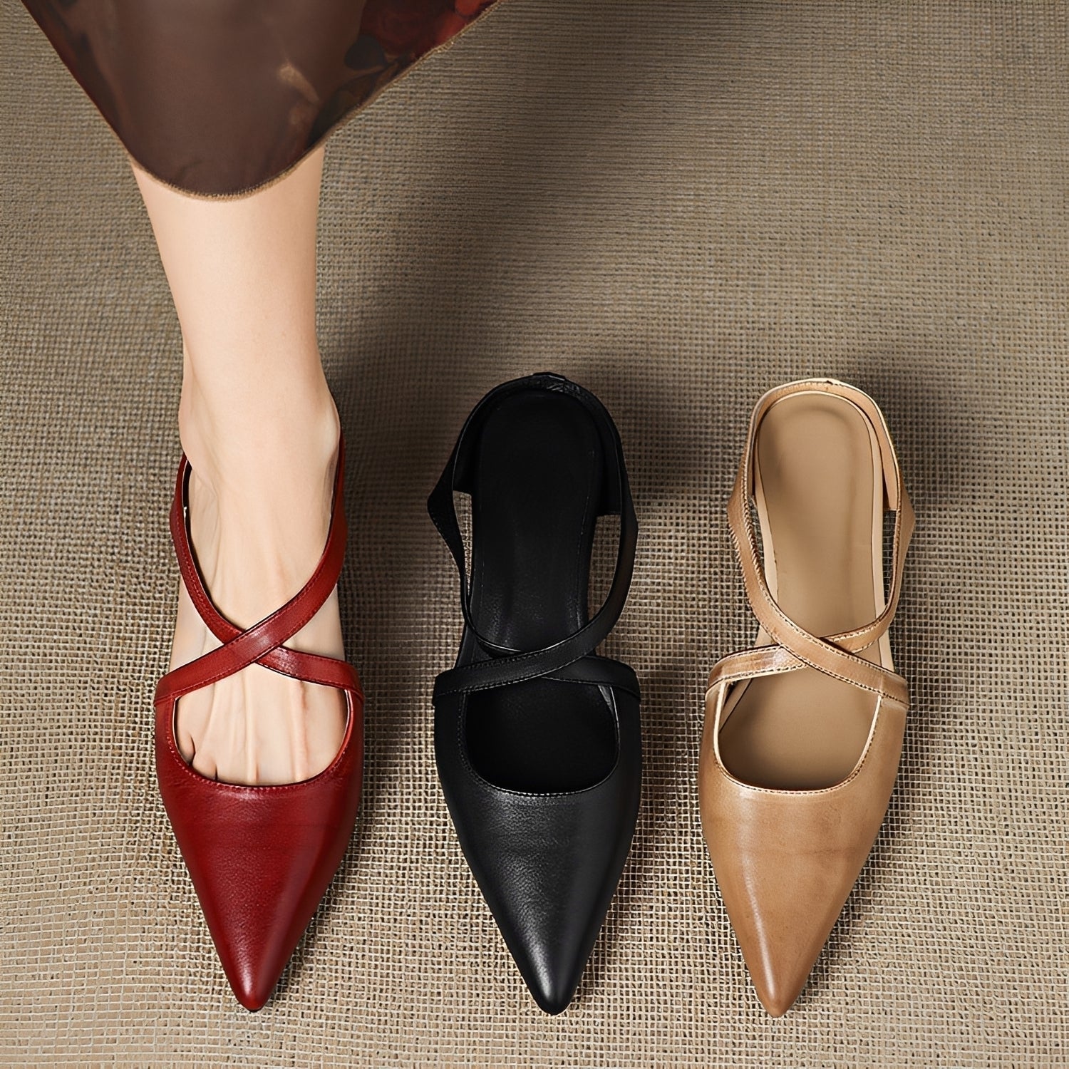 Riley - Trendy Washed Flat Mules