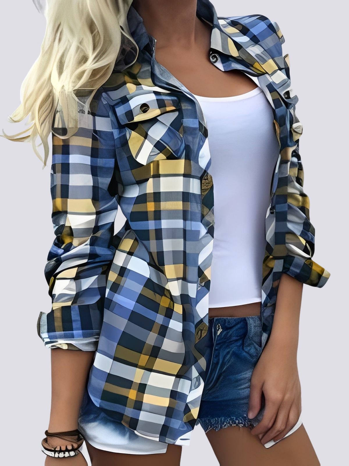 Charlotte - Long-sleeved Colorful Shirt