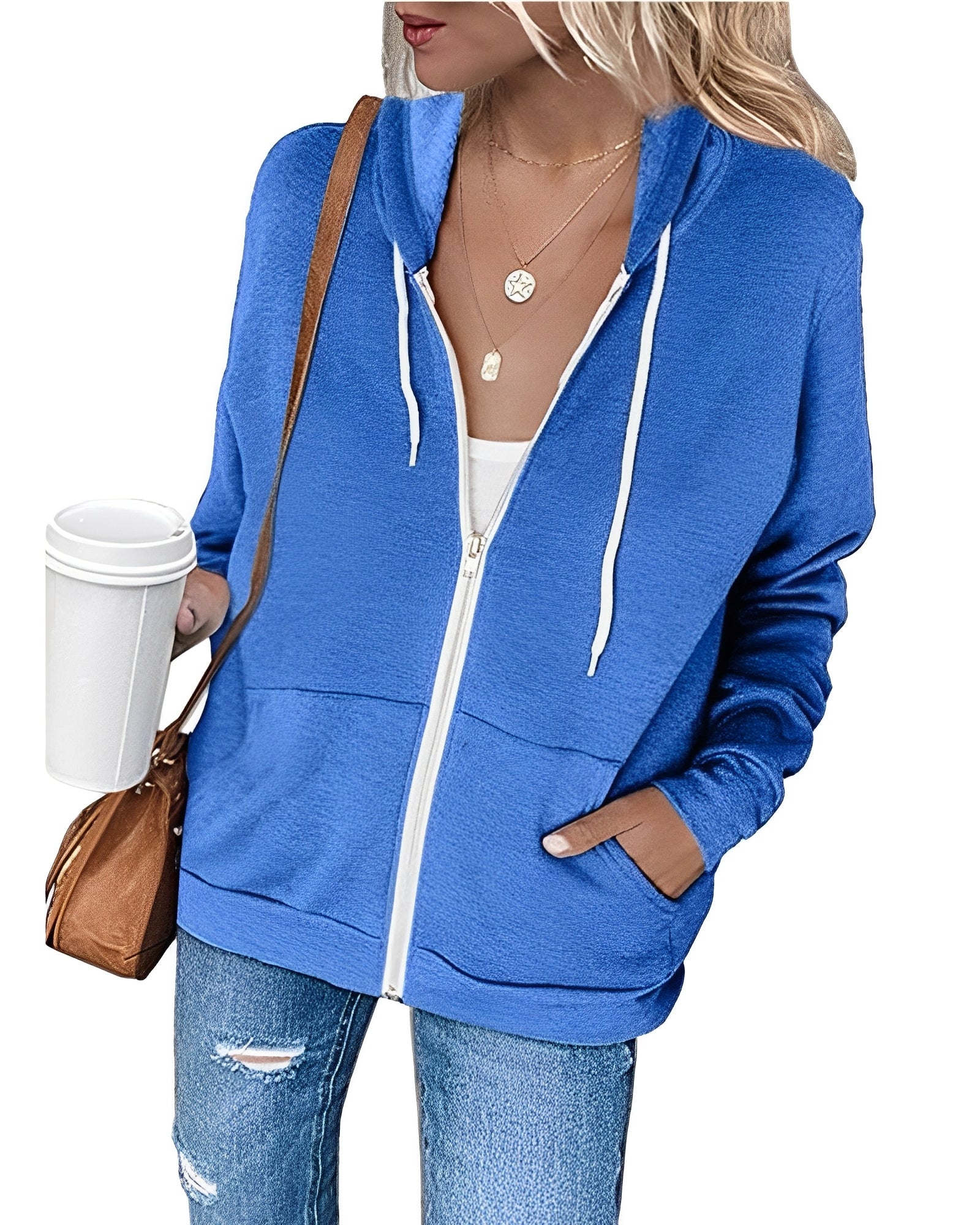 Alicia - A lightweight hoodie with zipper and practical pockets