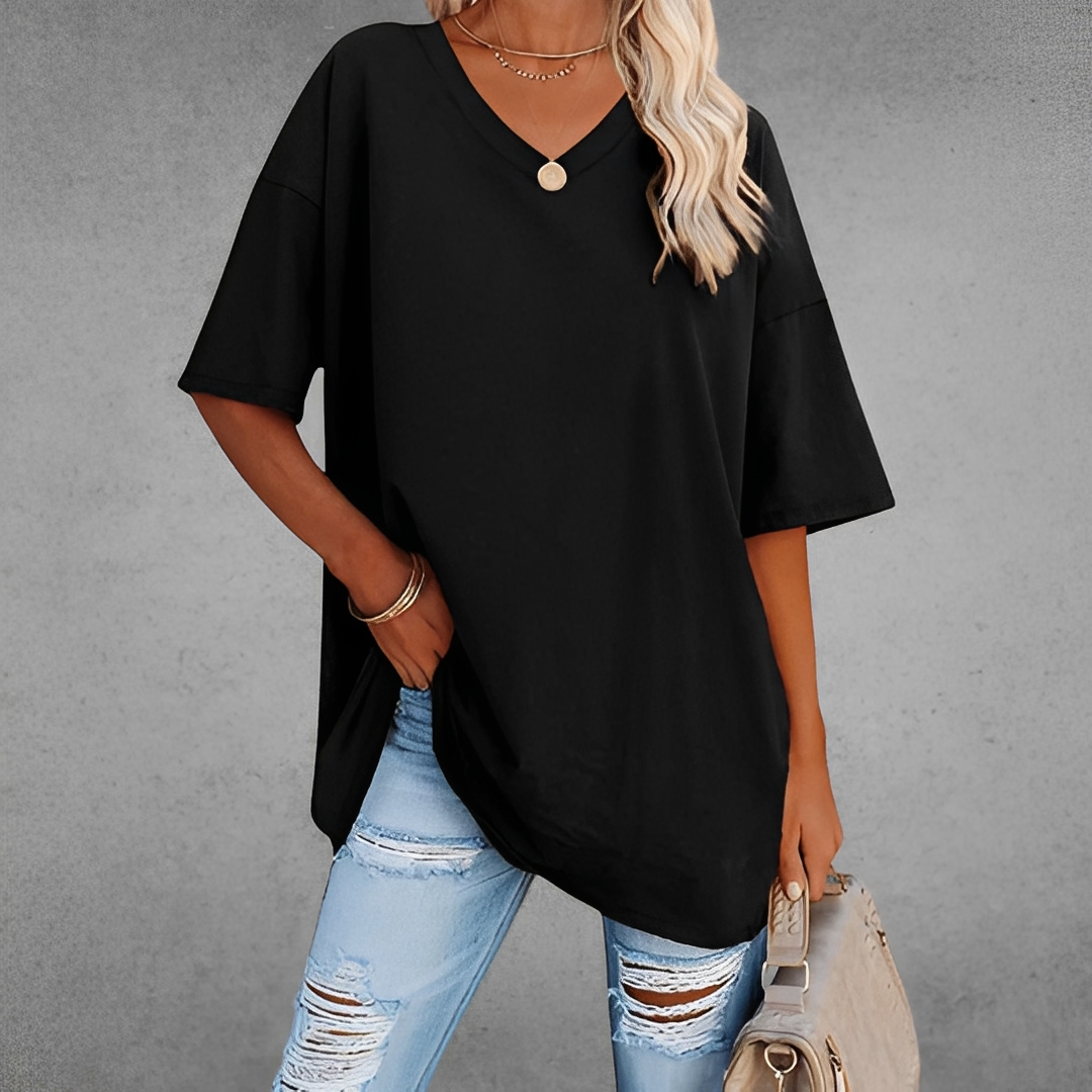 Andrea - Elegant V-neck Blouse for Women