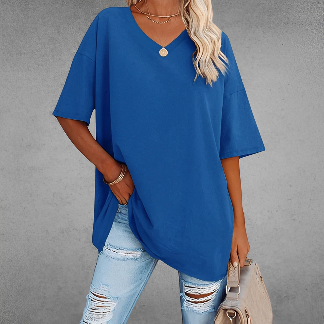 Andrea - Elegant V-neck Blouse for Women