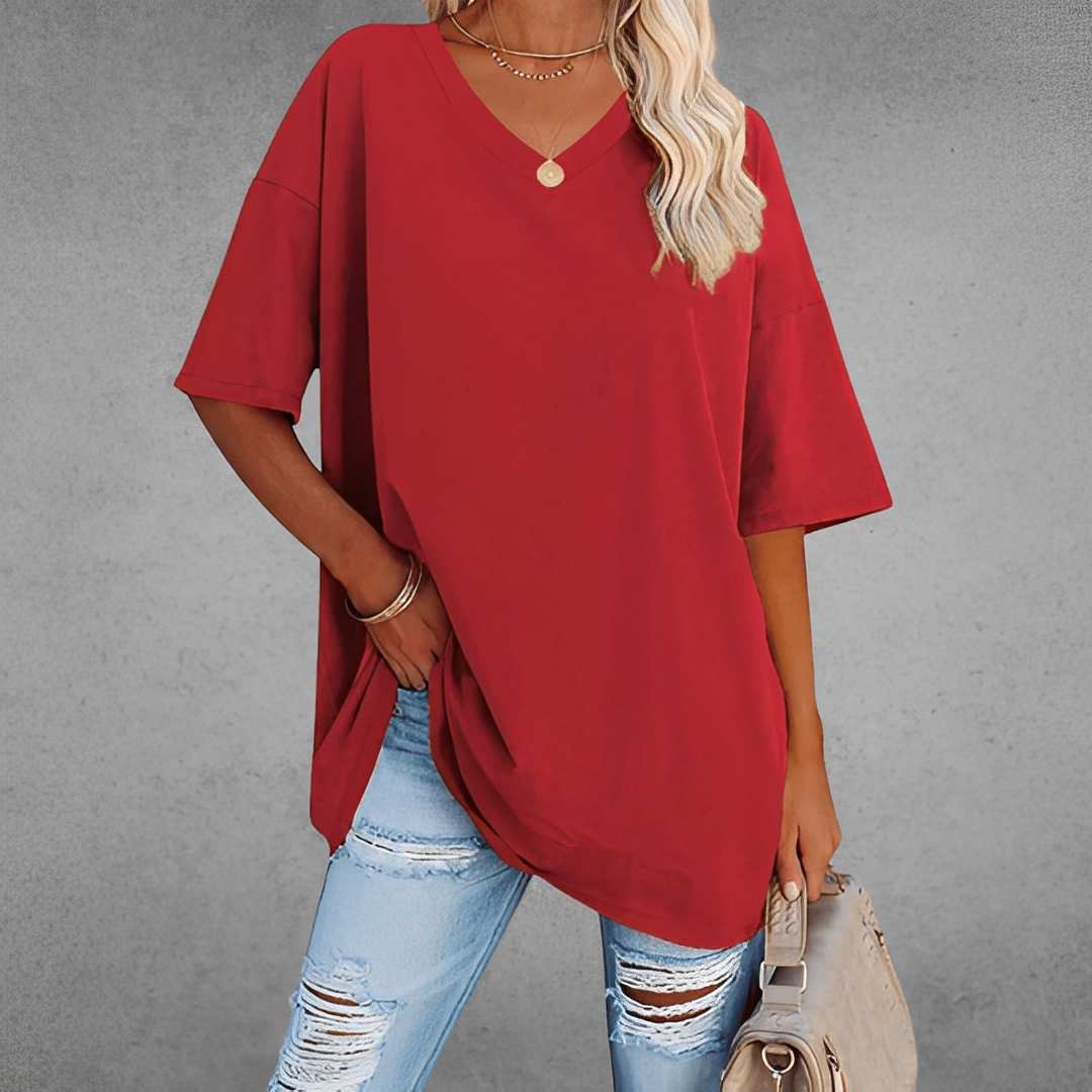 Andrea - Elegant V-neck Blouse for Women