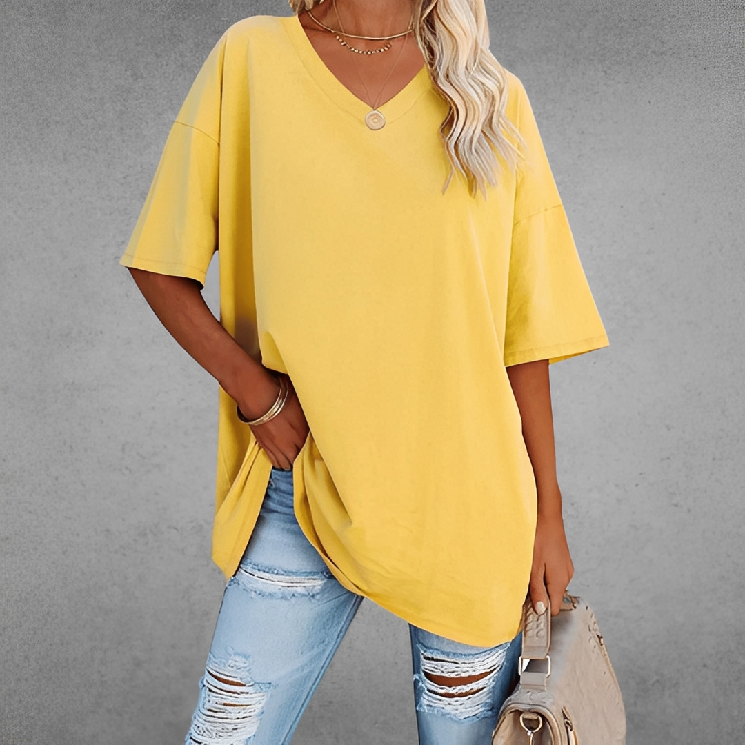 Andrea - Elegant V-neck Blouse for Women
