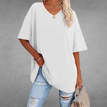 Andrea - Elegant V-neck Blouse for Women