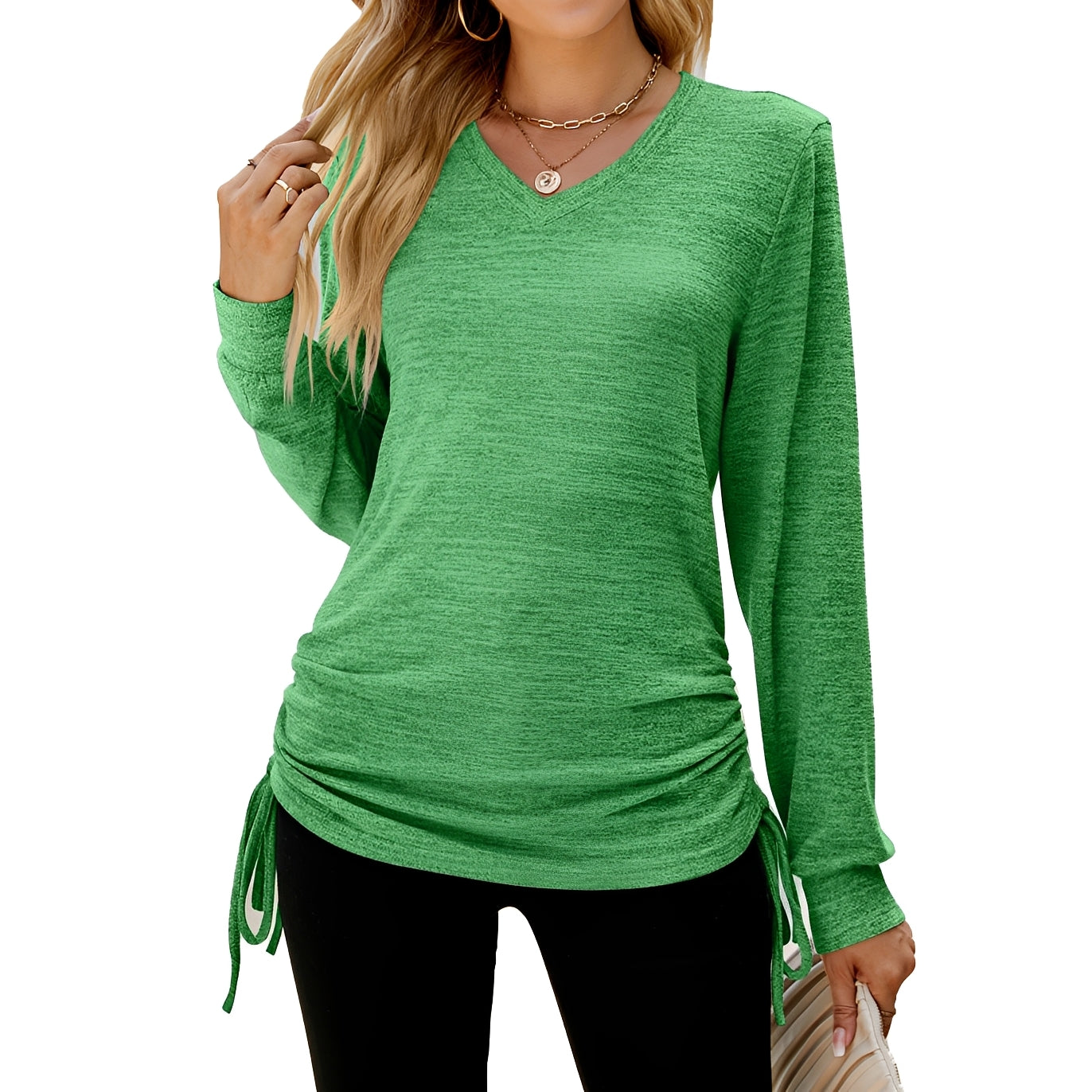 Ellaine - Women's Stylish V-neck Top