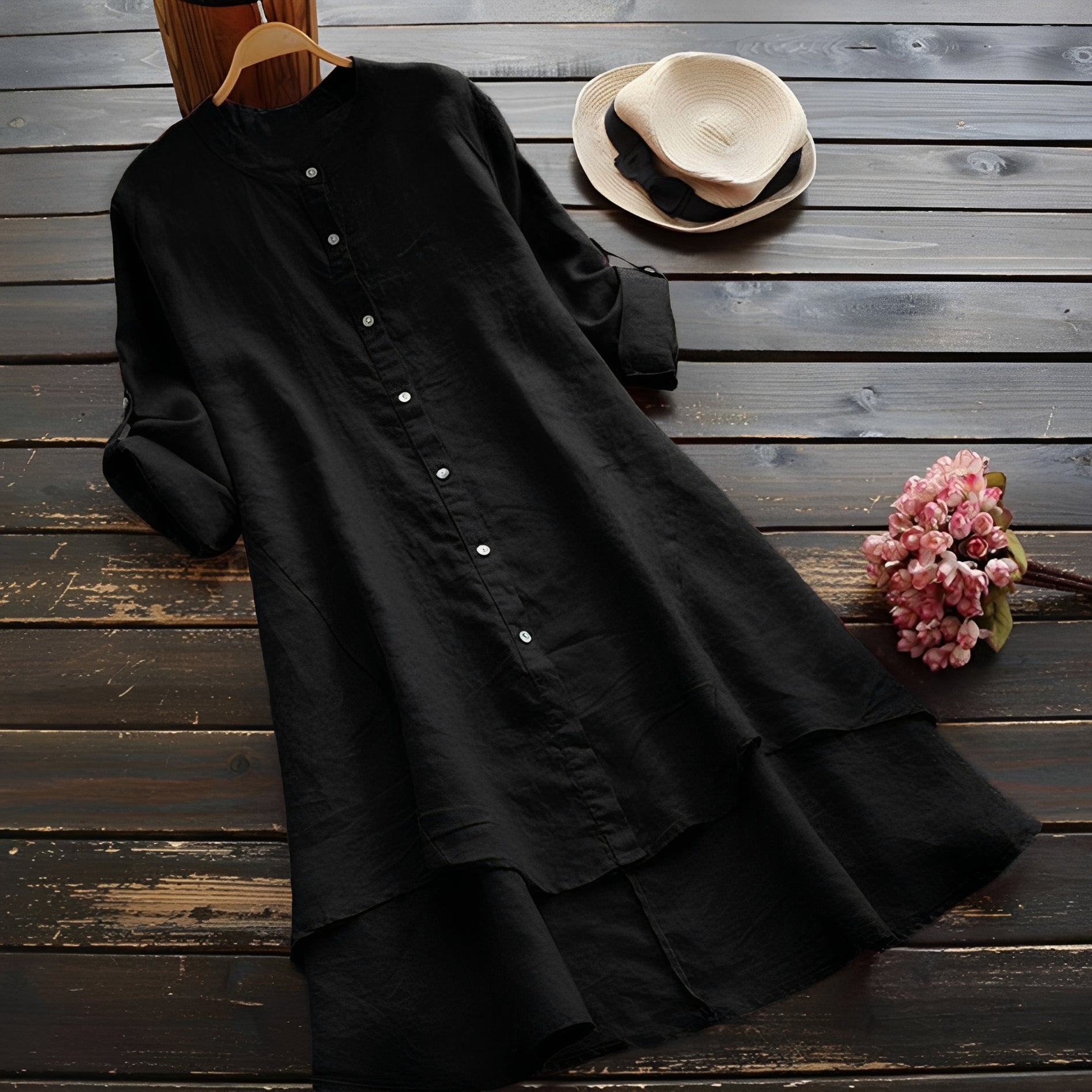 Mildred - Stylish Dress with Buttons