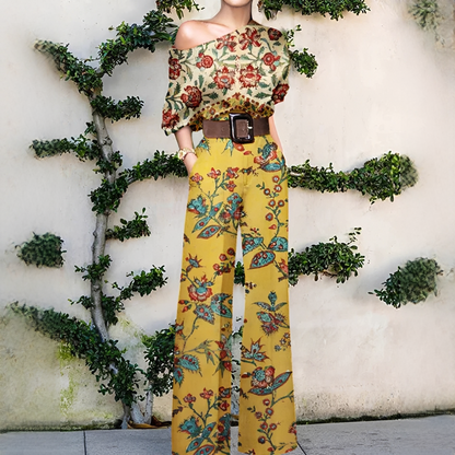 Chandrine - Asymmetric wide-leg jumpsuit for women