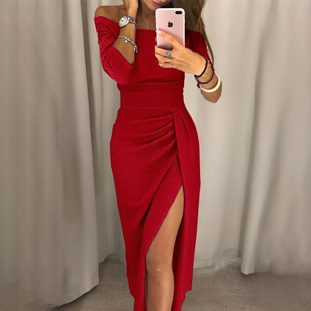 Cristy - Elegant off-shoulder dress for women