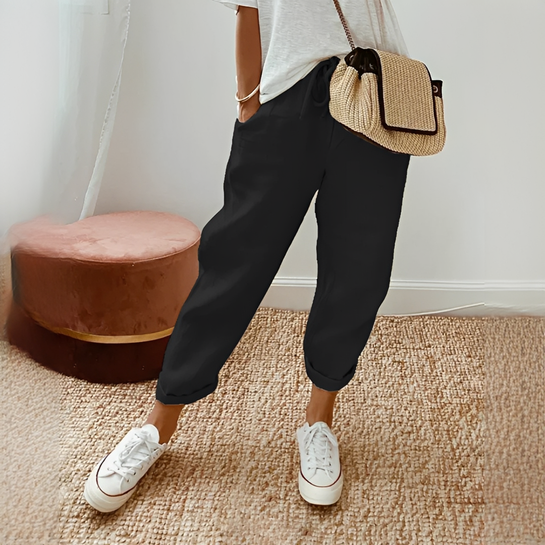Whitney - Casual Stretch Waist Pants