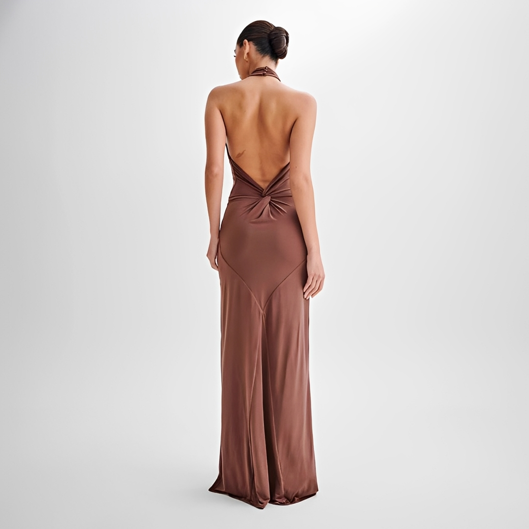 Mabel - Elegant Long Dress with Open Back